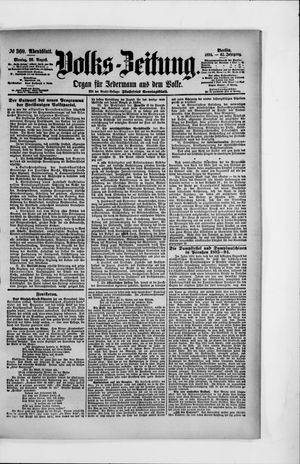 Volks-Zeitung vom 20.08.1894
