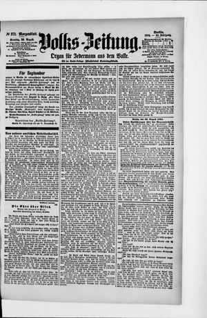 Volks-Zeitung vom 26.08.1894