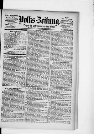 Volks-Zeitung on Aug 30, 1894