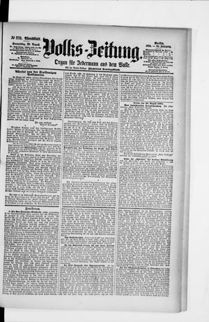 Volks-Zeitung on Aug 30, 1894