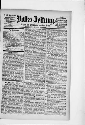 Volks-Zeitung vom 02.09.1894