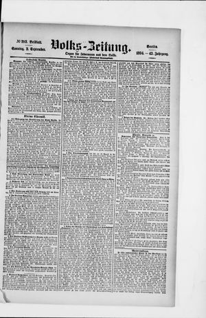 Volks-Zeitung vom 02.09.1894