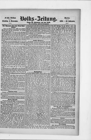 Volks-Zeitung vom 04.09.1894