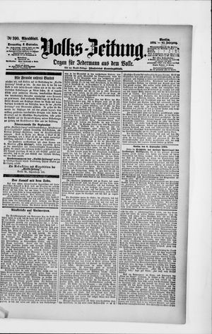 Volks-Zeitung on Sep 6, 1894