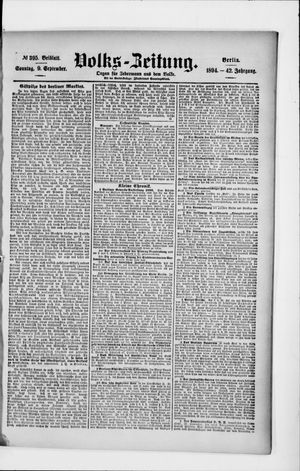Volks-Zeitung vom 09.09.1894