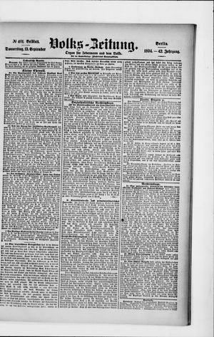 Volks-Zeitung vom 13.09.1894