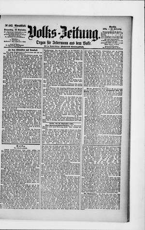 Volks-Zeitung vom 13.09.1894