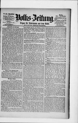 Volks-Zeitung vom 18.09.1894