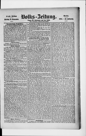 Volks-Zeitung vom 21.09.1894