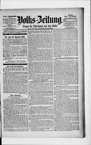 Volks-Zeitung vom 22.09.1894