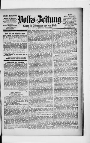 Volks-Zeitung vom 23.09.1894