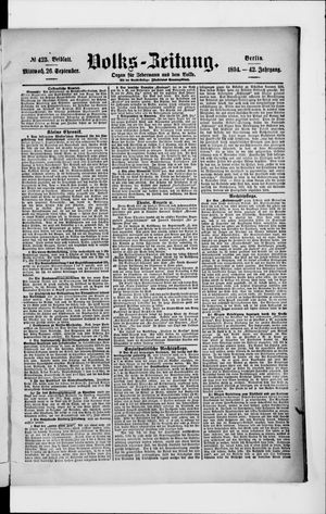 Volks-Zeitung vom 26.09.1894