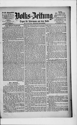 Volks-Zeitung vom 27.09.1894
