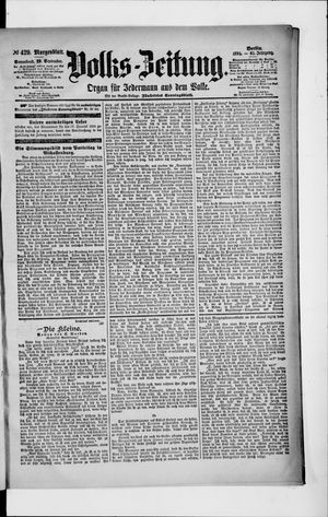 Volks-Zeitung vom 29.09.1894