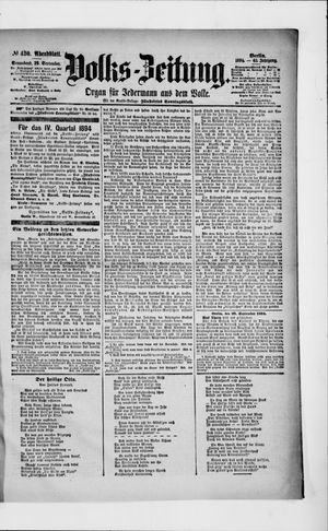 Volks-Zeitung vom 29.09.1894