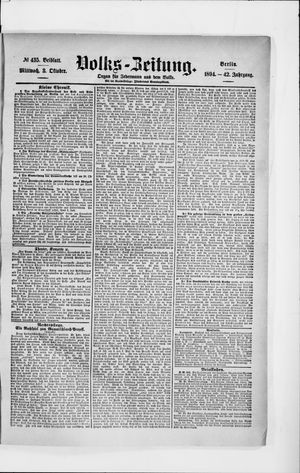 Volks-Zeitung vom 03.10.1894