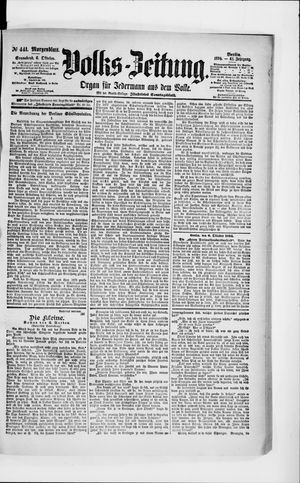 Volks-Zeitung vom 06.10.1894