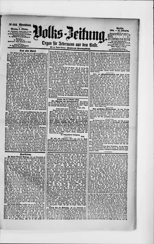 Volks-Zeitung vom 08.10.1894