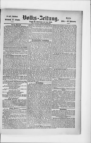 Volks-Zeitung vom 10.10.1894