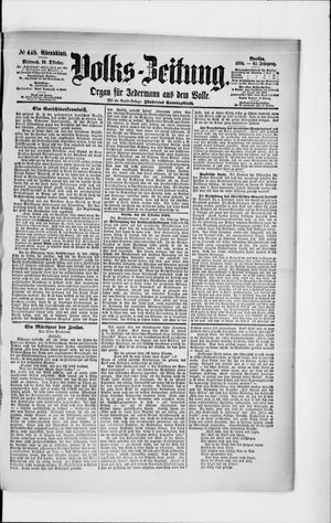 Volks-Zeitung vom 10.10.1894