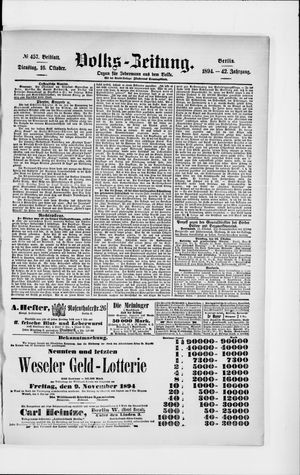 Volks-Zeitung vom 16.10.1894