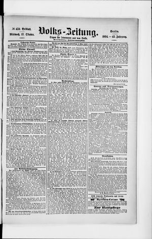 Volks-Zeitung on Oct 17, 1894