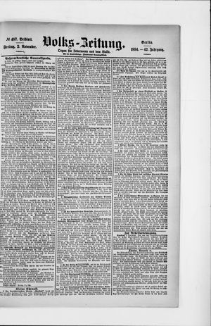 Volks-Zeitung vom 02.11.1894