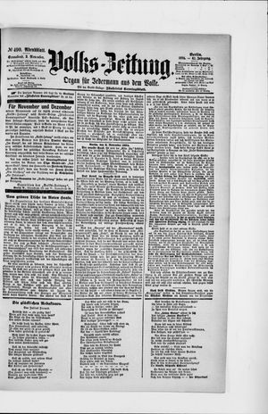 Volks-Zeitung vom 03.11.1894