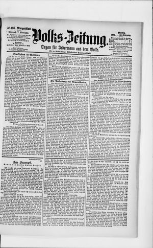 Volks-Zeitung vom 07.11.1894
