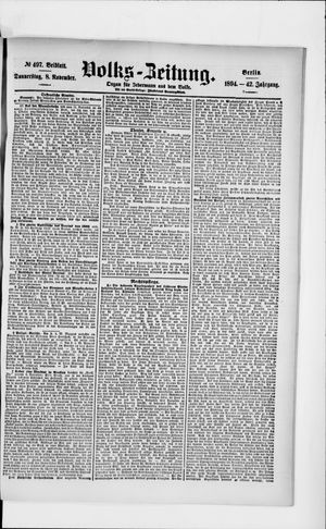 Volks-Zeitung vom 08.11.1894