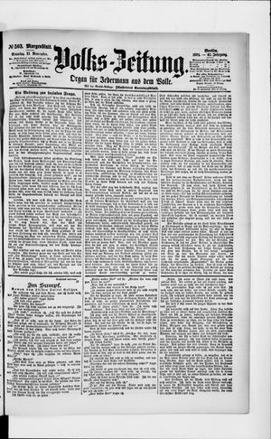 Volks-Zeitung vom 11.11.1894