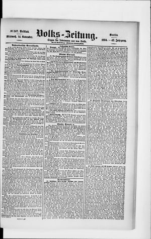 Volks-Zeitung vom 14.11.1894