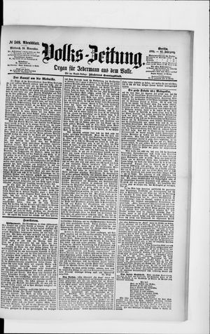 Volks-Zeitung vom 14.11.1894