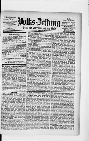 Volks-Zeitung vom 15.11.1894