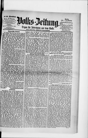 Volks-Zeitung vom 19.11.1894