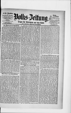 Volks-Zeitung vom 22.11.1894