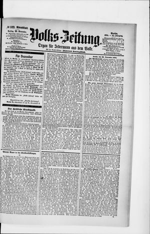 Volks-Zeitung vom 23.11.1894