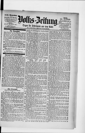 Volks-Zeitung vom 29.11.1894