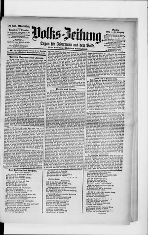 Volks-Zeitung vom 01.12.1894