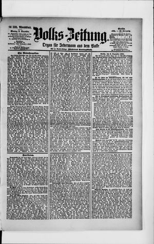 Volks-Zeitung vom 03.12.1894