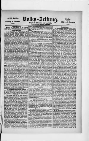 Volks-Zeitung vom 04.12.1894
