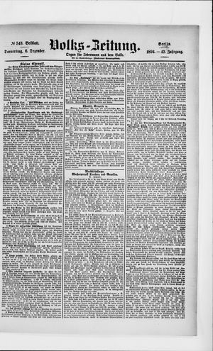 Volks-Zeitung vom 06.12.1894