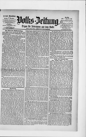 Volks-Zeitung vom 07.12.1894