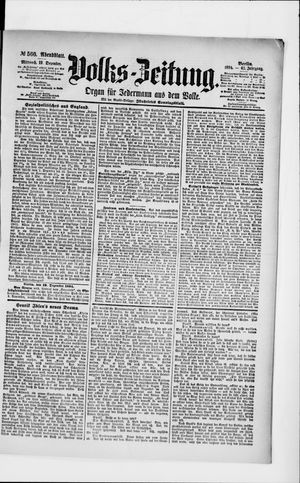 Volks-Zeitung vom 19.12.1894