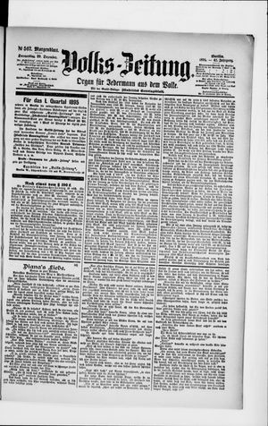 Volks-Zeitung vom 20.12.1894
