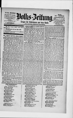 Volks-Zeitung vom 22.12.1894