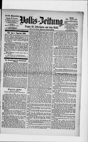 Volks-Zeitung vom 23.12.1894