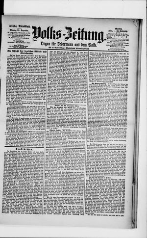 Volks-Zeitung vom 24.12.1894