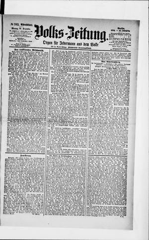 Volks-Zeitung vom 31.12.1894