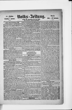 Volks-Zeitung vom 01.01.1895